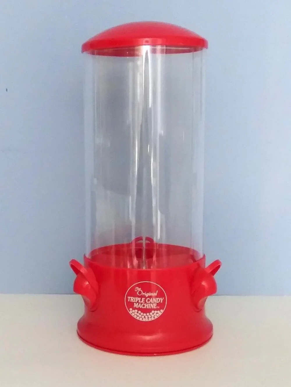 The Original Triple Candy Machine Dispenser, clear with three sections